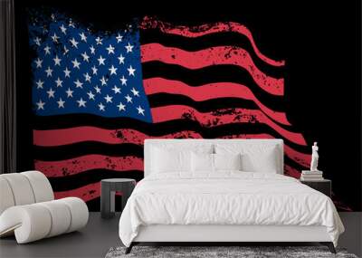 USA flag Wall mural