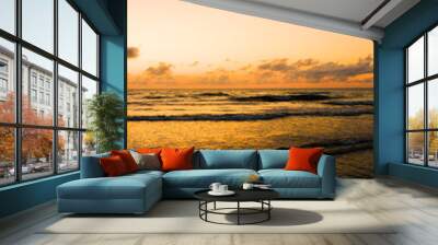 boat trip during sunset or sunrise Wall mural