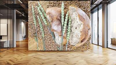 broken loaf of bread Wall mural