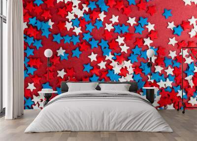 colorful star shaped candies for decorating Wall mural