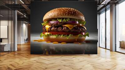 cheeseburger Wall mural