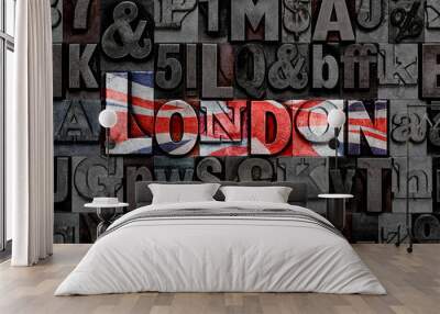 Letterpress London flag Wall mural