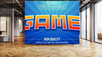 3D game text effect - Editable text effect Wall mural