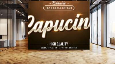 Capucino coffee text effect - Editable text effect Wall mural