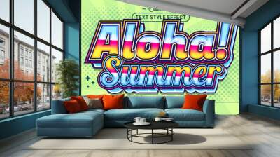 Editable text style effect - Aloha Summer text style theme. Wall mural