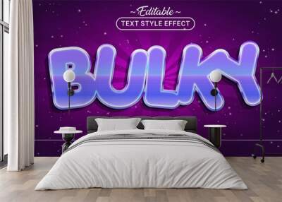 Editable text style effect - Bulky text style theme. Wall mural