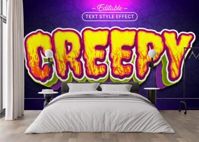 Editable text style effect - Creepy text style theme. Wall mural