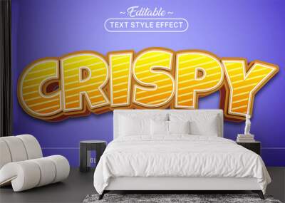 Editable text style effect - Crispy text style theme. Wall mural