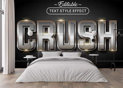 Editable text style effect - Crush with rusty steel text style theme. Wall mural