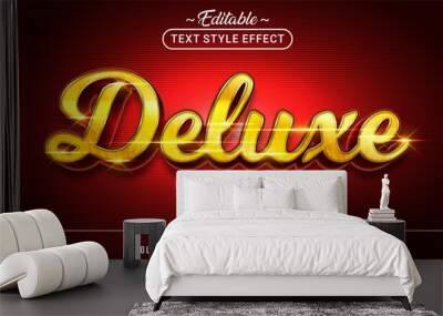 Editable text style effect - Deluxe text style theme. Wall mural