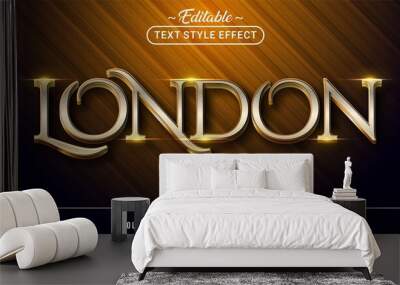 Editable text style effect - Elegant London text style theme. Wall mural