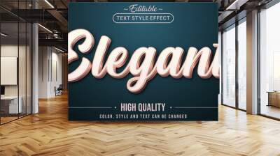 Editable text style effect - Elegant text style theme.  Wall mural