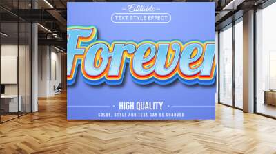 Editable text style effect - Forever text style theme. Wall mural