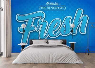 Editable text style effect - Fresh text style theme. Wall mural