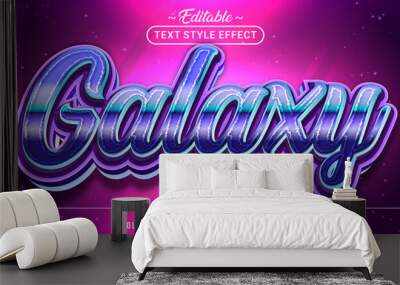 Editable text style effect - Galaxy text style theme. Wall mural