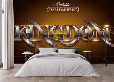 Editable text style effect - Kingdom text style theme. Wall mural