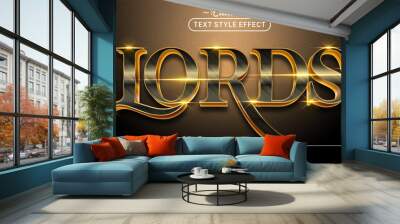 Editable text style effect - Lords text style theme. Wall mural