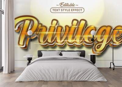 Editable text style effect - Privilege text style theme. Wall mural