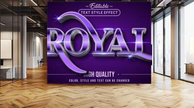 Editable text style effect - Purple Royal Dragon text style theme. Wall mural