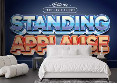 Editable text style effect - Standing Applause text style theme. Wall mural