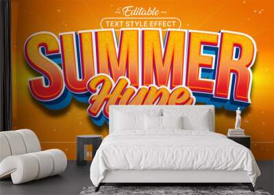 Editable text style effect - Summer Hype text style theme. Wall mural