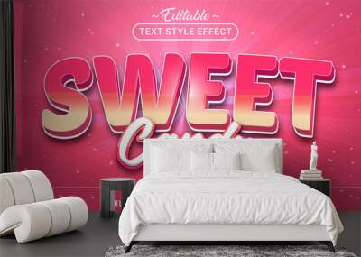 Editable text style effect - Sweet Candy text style theme. Wall mural