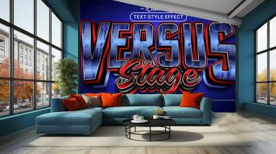 Editable text style effect - Versus Stage text style theme. Wall mural