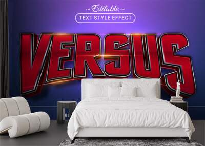 Editable text style effect - Versus text style theme. Wall mural