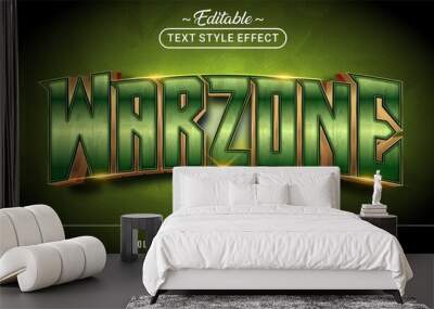 Editable text style effect - Warzone text style theme. Wall mural