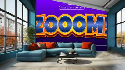 Editable Text Style Effect with Fun Colorful Text Element. Wall mural