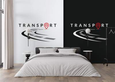 Modern transport vector symbol logo design illustration Wall mural