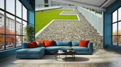 external of a modern house, large roof terrace Wall mural