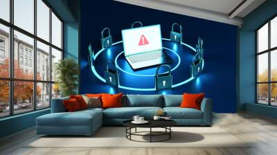 security and data protection concept Wall mural