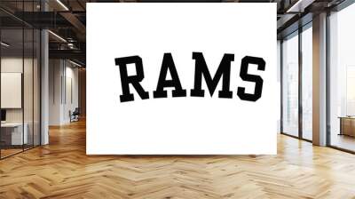 shirt designs of RAMS Wall mural