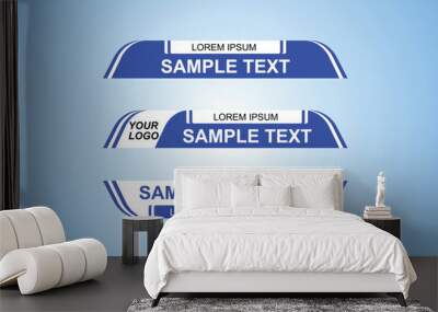 Collection of lower third set template Wall mural