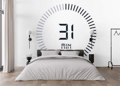 31 minutes timers Clocks, Timer 31 min icon Wall mural