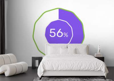 56 Percentage, 56% Percentage ready to use for web design, infographic or business  Wall mural