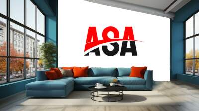 ASA Letter Initial Logo Design Vector Illustration Wall mural