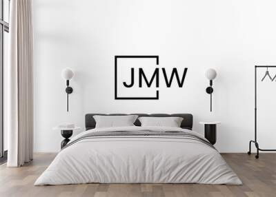 JMW letter initial logo design vector illustration Wall mural