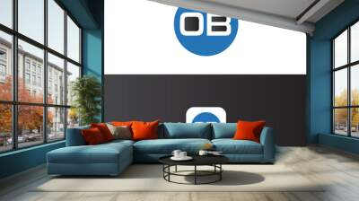 OB Letter Logo Design Template Vector Wall mural