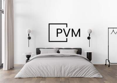 PVM letter initial logo design vector illustration Wall mural