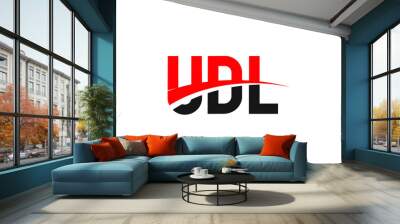 UDL Letter Initial Logo Design Vector Illustration Wall mural