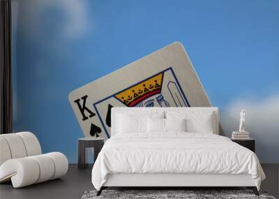 The king card outdoor with sky background Wall mural