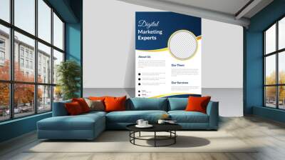 Modern template, in blue color, and modern design, perfect for creative professional business Wall mural