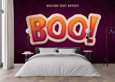 Boo text style effect fully editable Wall mural