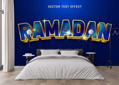 Ramadan text style effect fully editable Wall mural