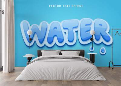 Water text style effect editable Wall mural