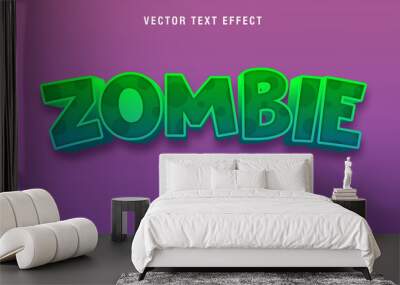 Zombie text style effect, editable eps vector Wall mural