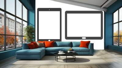 ilustrasi ipad and tablet with blank screen Wall mural