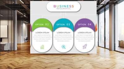 Tree steps modern business infographic template design
 Wall mural